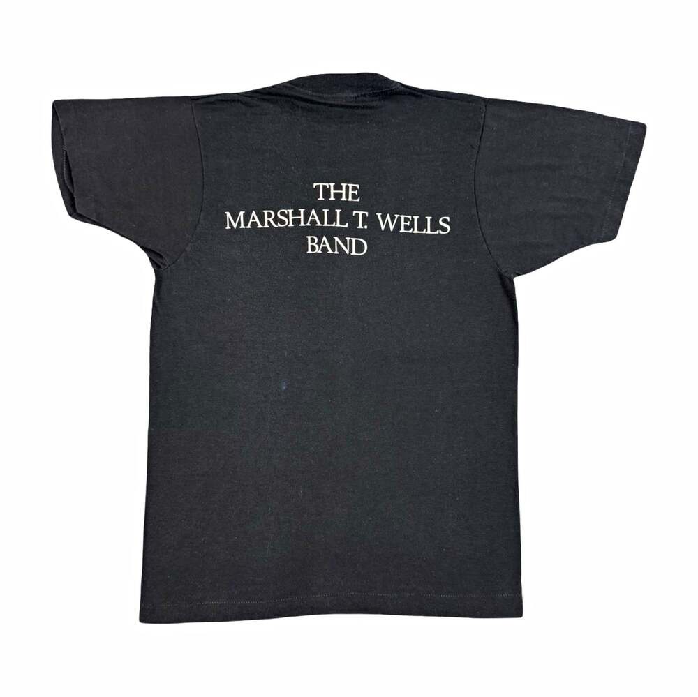 Vintage Rare Single Stitch 1970s Marshall T. Wells Band Graphic Black Tshirt